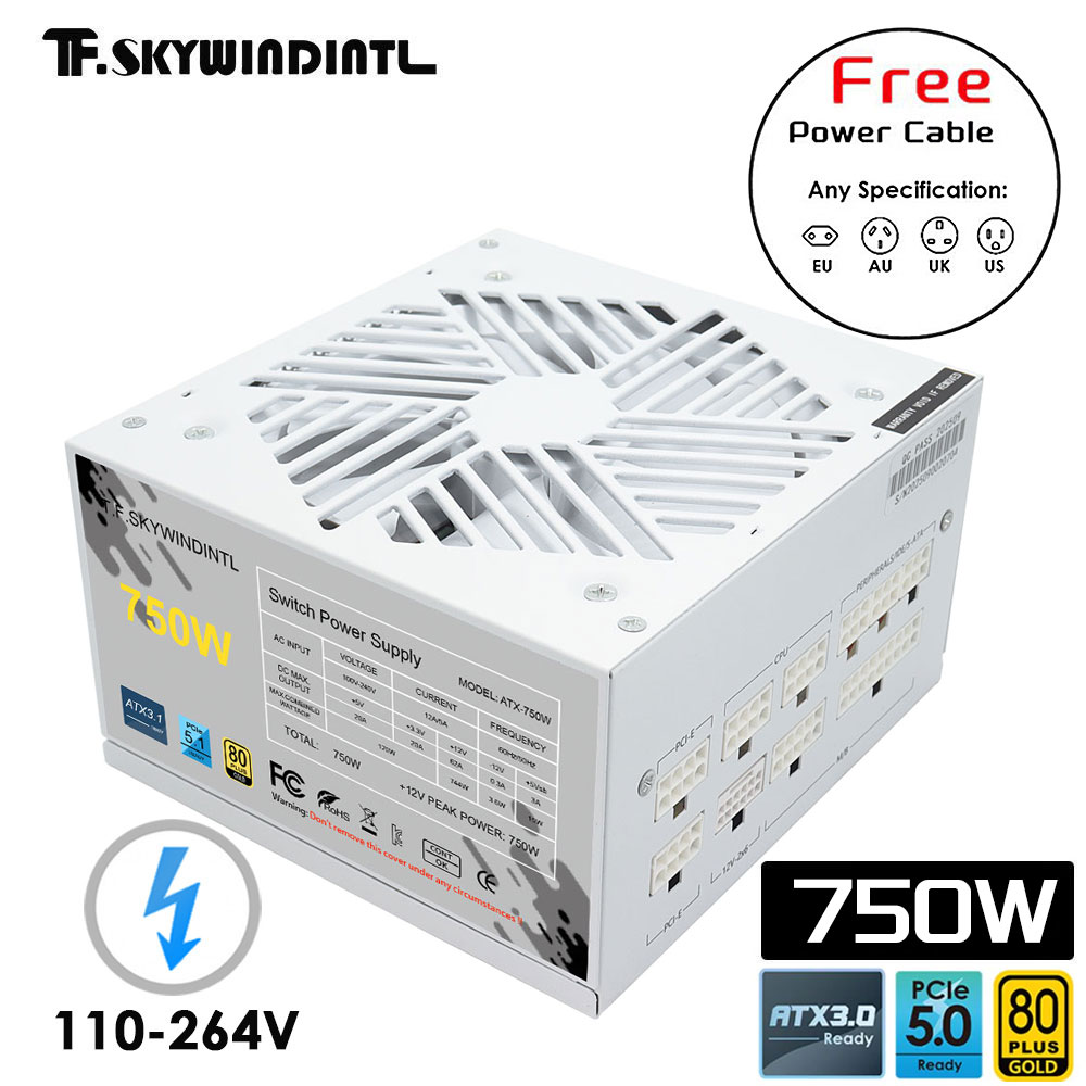 White 750w 850w 1000W 1200W Wa - 1000W White Modular Power Supply ulasan dan harga